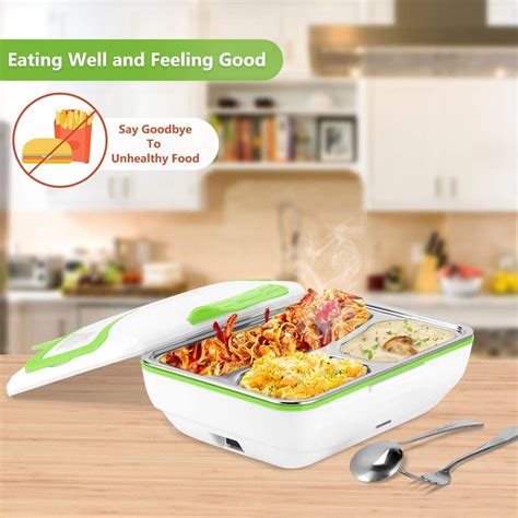 yohoolyo electric lunch box|Electric Lunch Box Food Heater, 3 in 1 Food Warmer .